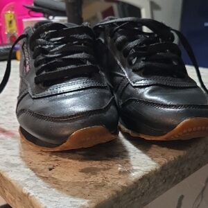 Reebok Black Leather Sneakers